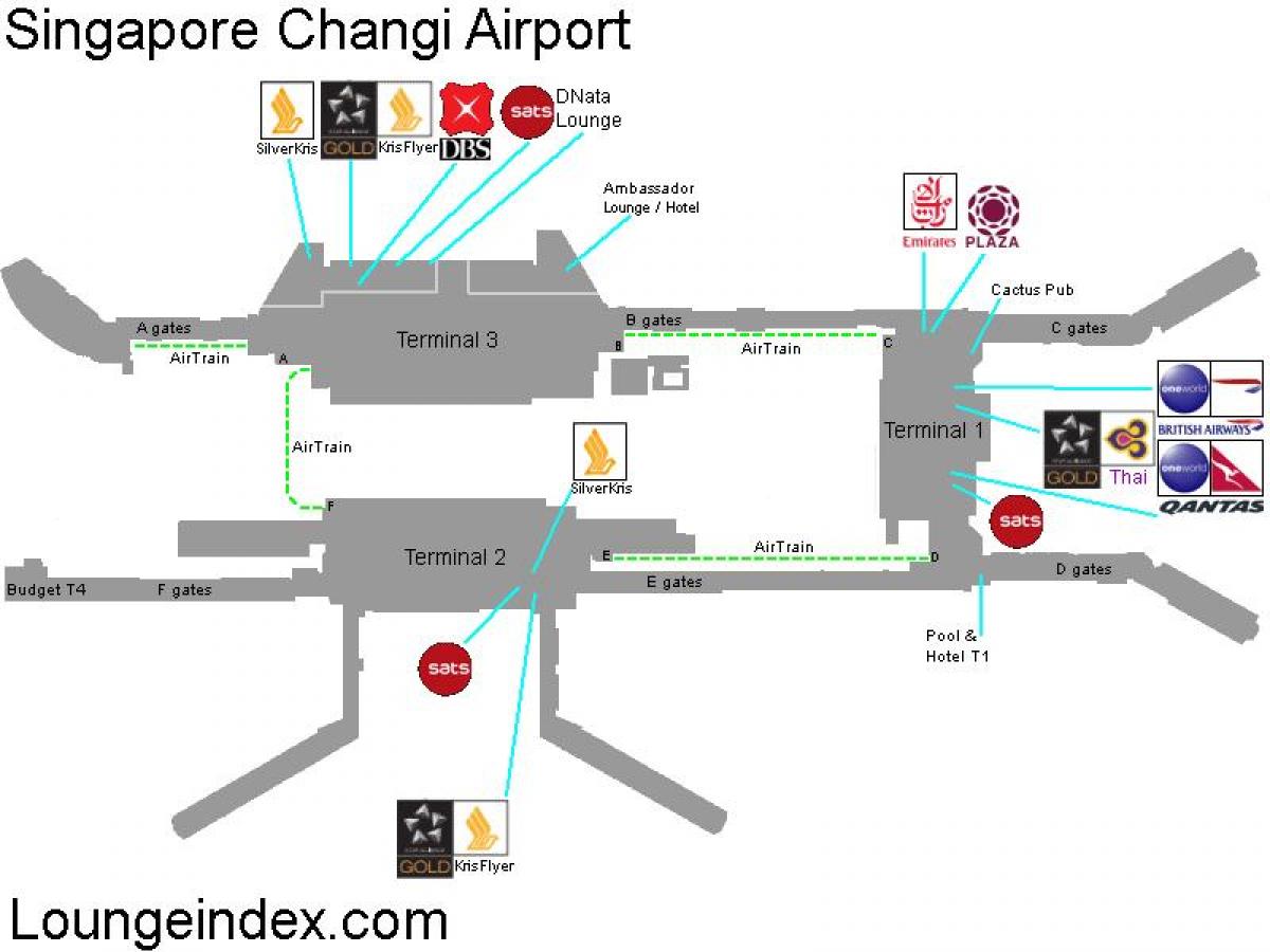 mapa ng Singapore airport