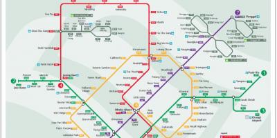 Lrt mapa ang ruta ng Singapore