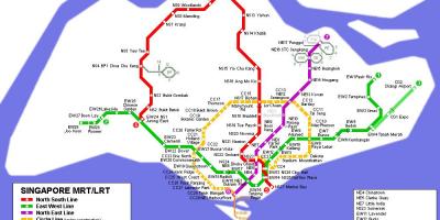Mrt station ng Singapore mapa