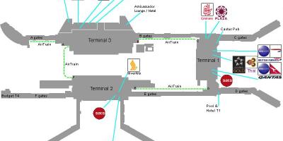 Mapa ng Singapore airport