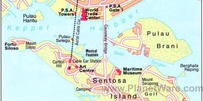 Mapa ng Singapore atraksyon