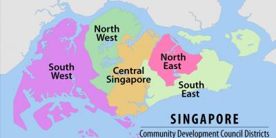Mapa ng Singapore rehiyon