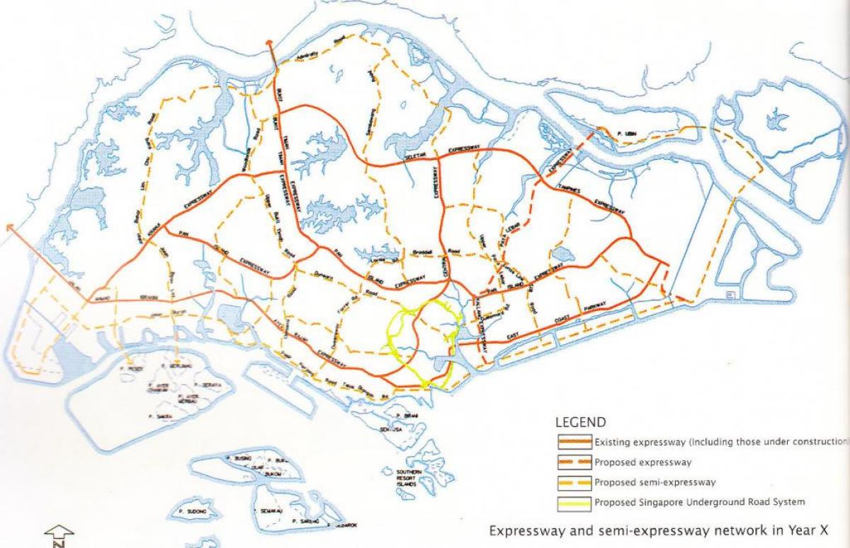 Singapore highway mapa