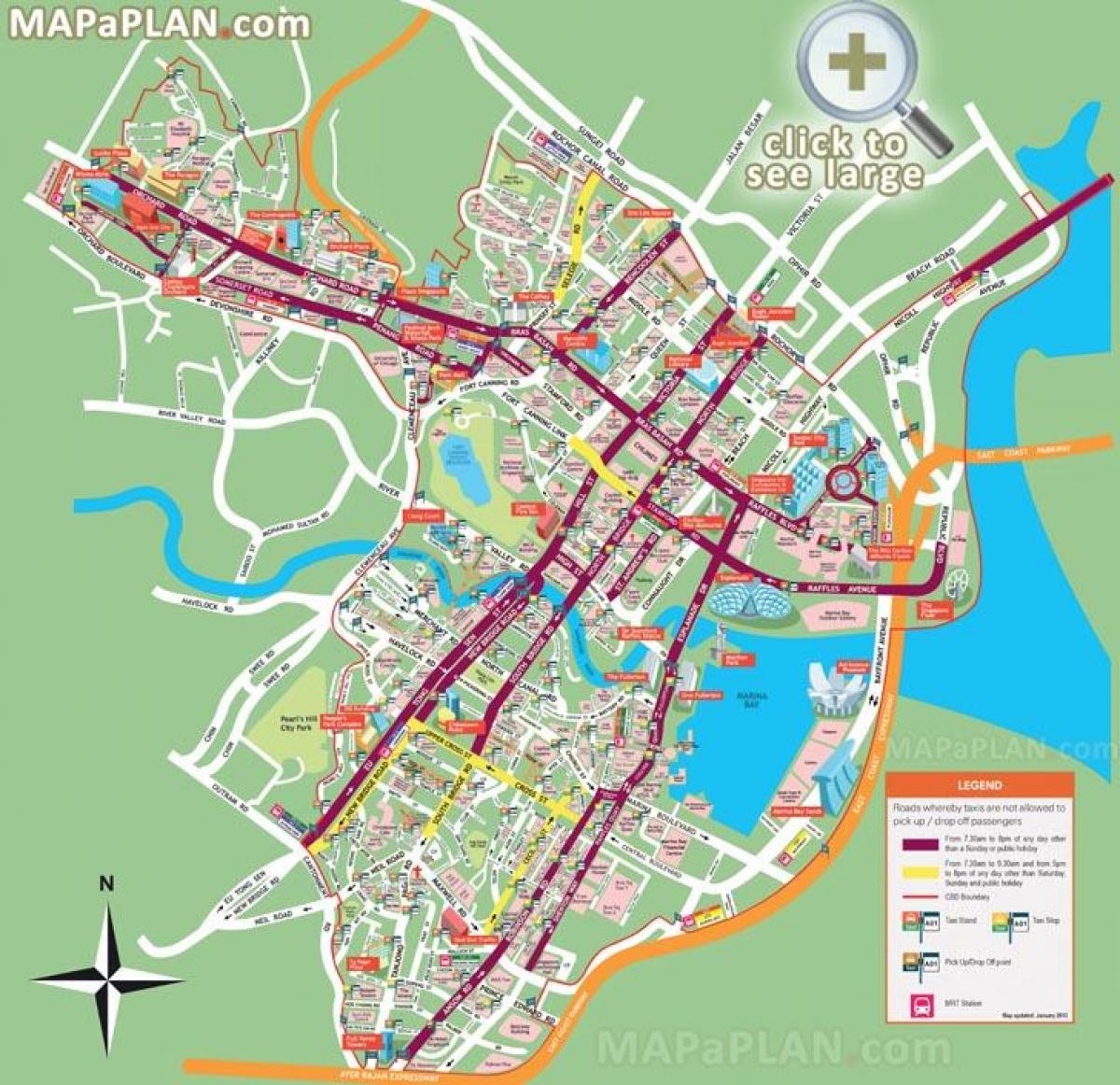 mapa ng Singapore city