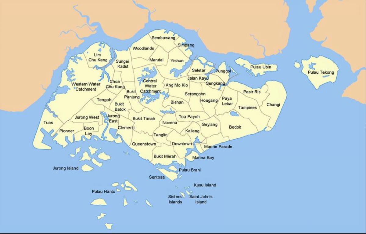 mapa ng Singapore erp