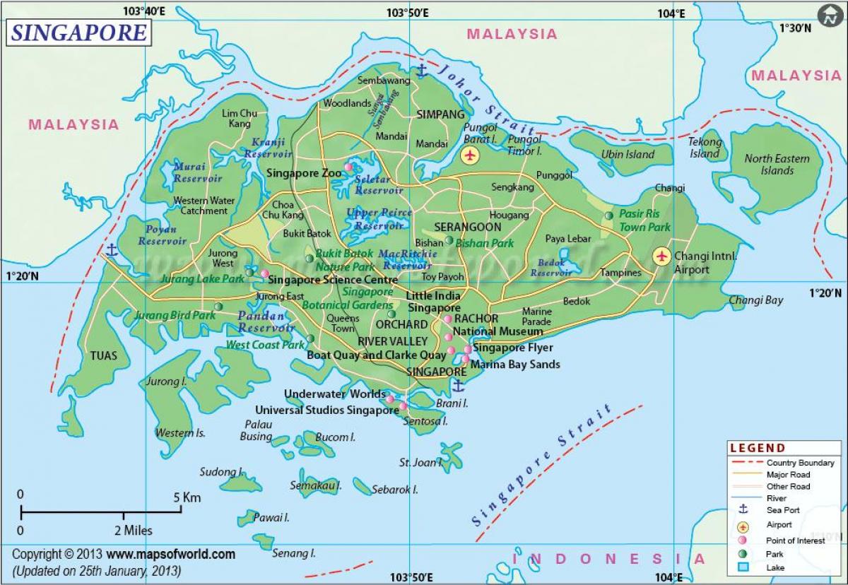 Singapore lokasyon sa mapa