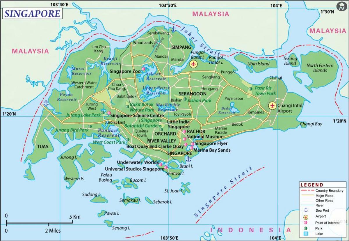 mapa ng Singapore city