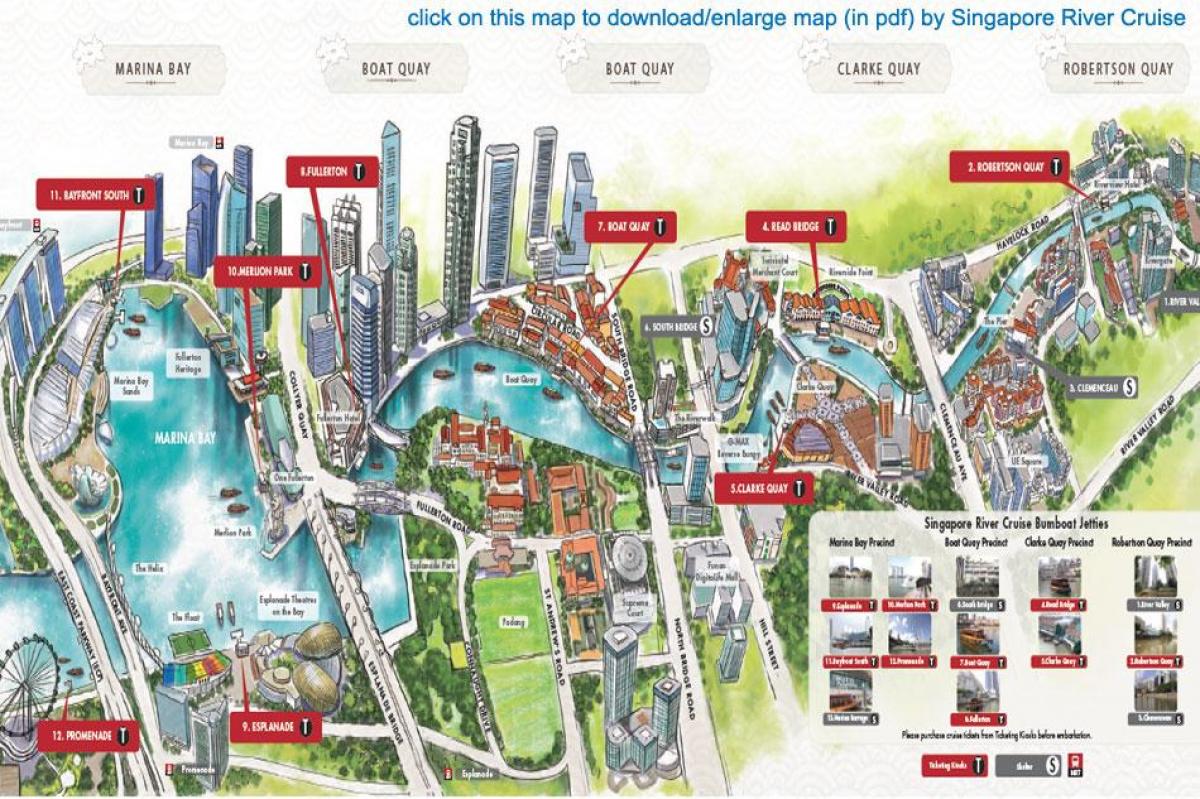 mapa ng Singapore River Cruise