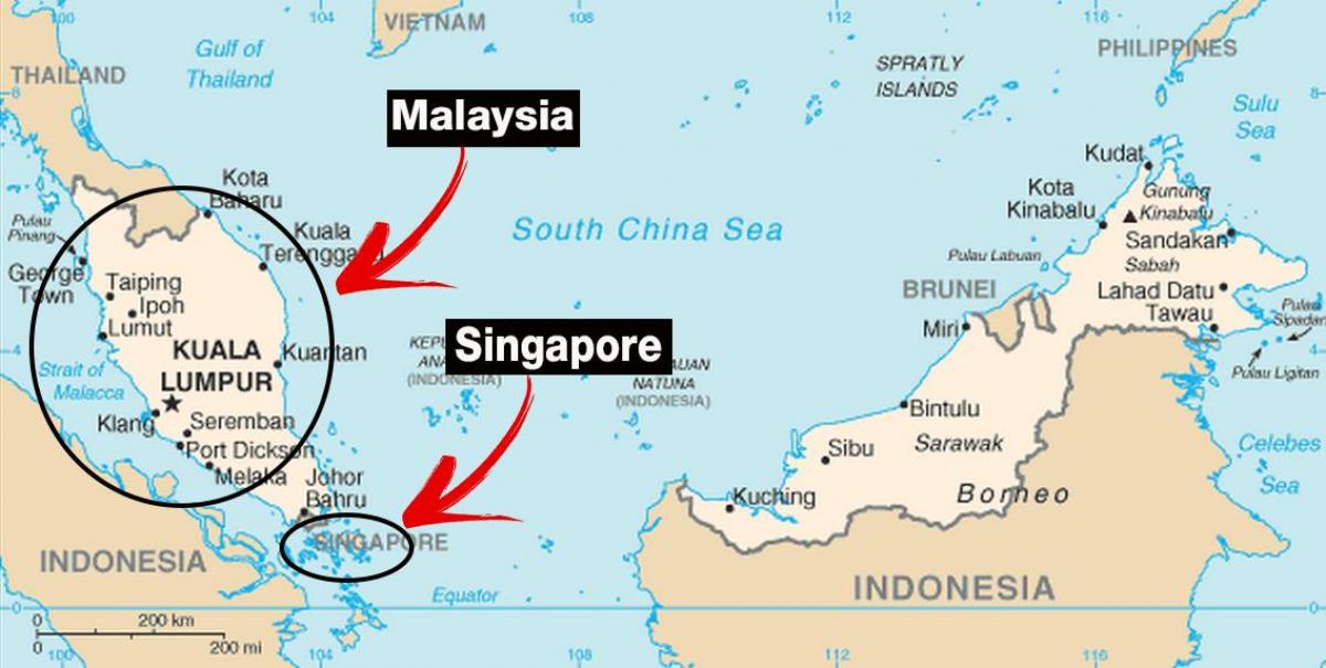Singapore mapa ng mundo
