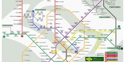Mapa ng Singapore mrt